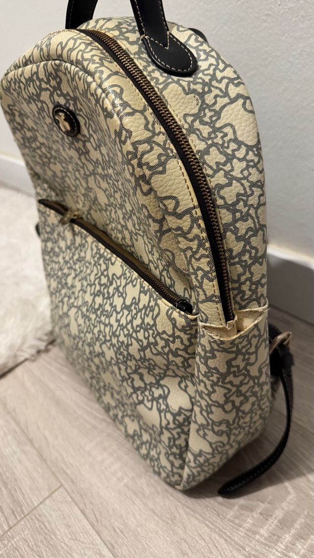 Mochila Kaos Tous Beige/Gris