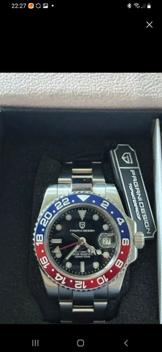 Orologio Pagani Design GMT Uomo Rosso/Argento