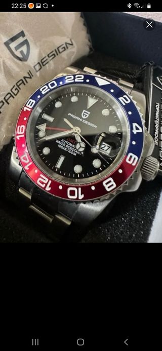 Orologio Pagani Design GMT Uomo Rosso/Argento