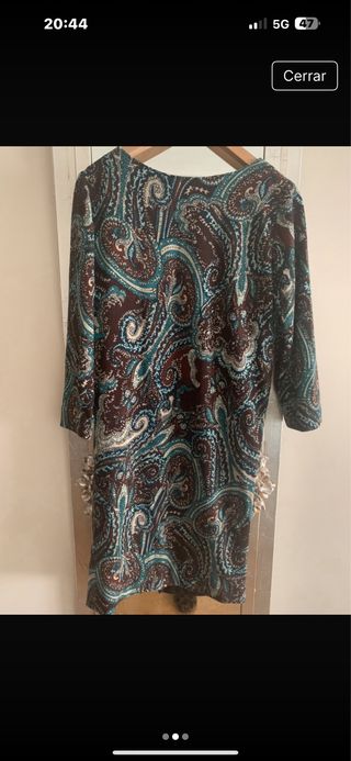 Vestido punto estampado paisley