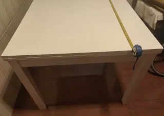 Mesa Blanca Extensible de Madera 