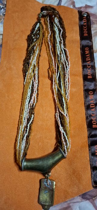 Collana Boccadamo perle marroni e rosa