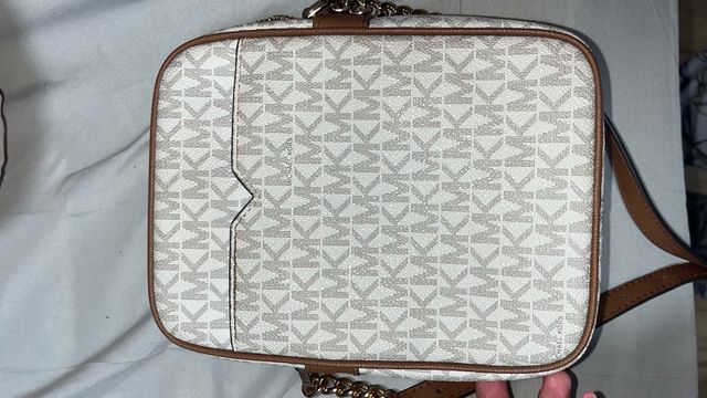 Bandolera Michael Kors Blanca y Marrón