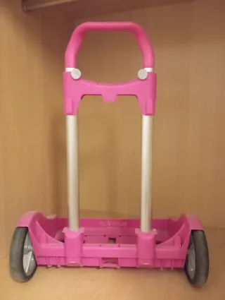 Carro para mochila escolar rosa
