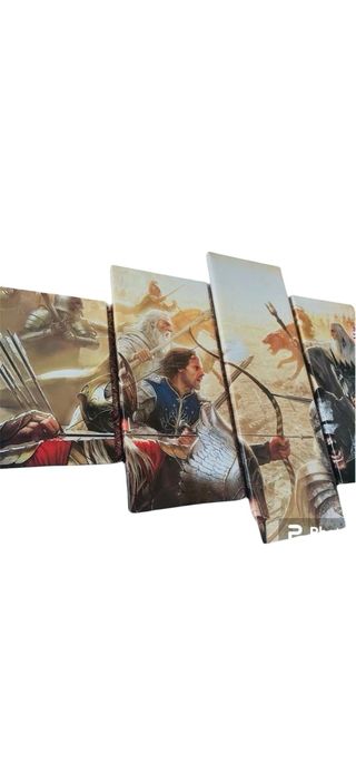 Cuadro Lienzo Batalla Épica Fantasía Medieval