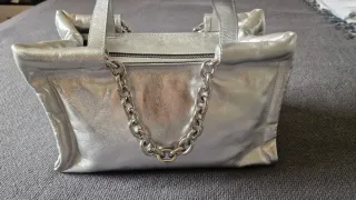 Bolso Tous Manifesto Piel Plateado