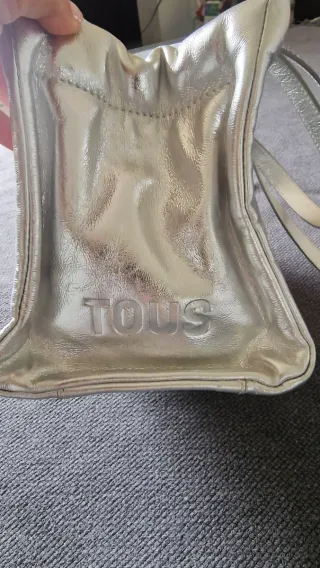 Bolso Tous Manifesto Piel Plateado