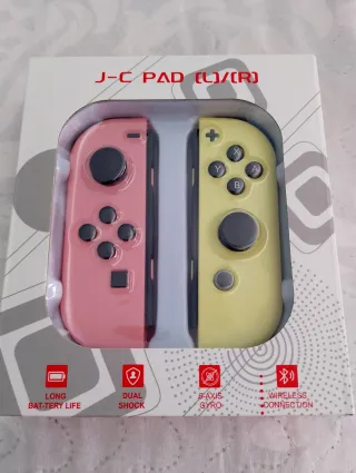 Mandos Joycon Nintendo Switch Rosa y Amarillo.
