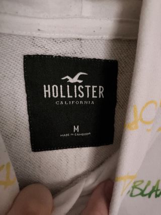 Sudadera Hollister Blanca Estampada