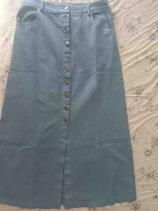 Falda Naf Naf azul talla 38 sin estrenar