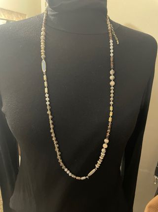 Collar Careli piedras beige y oro