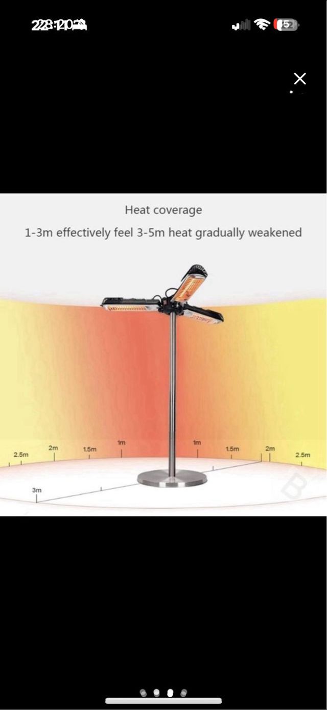 Calentador terraza colgante exterior