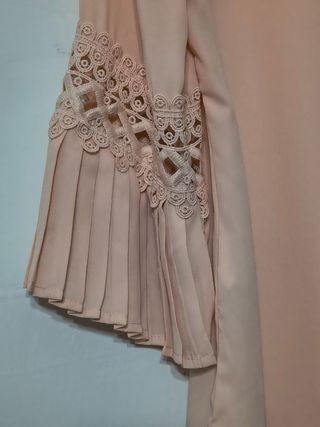 Blusa rosa perla con manica 3/4