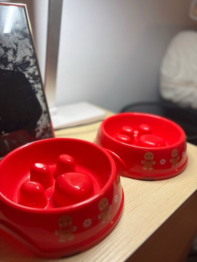 Comederos lentos perro navideños