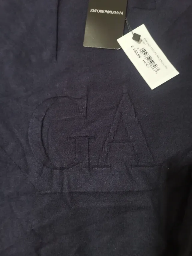 Maglioncino Emporio Armani ragazzo blu