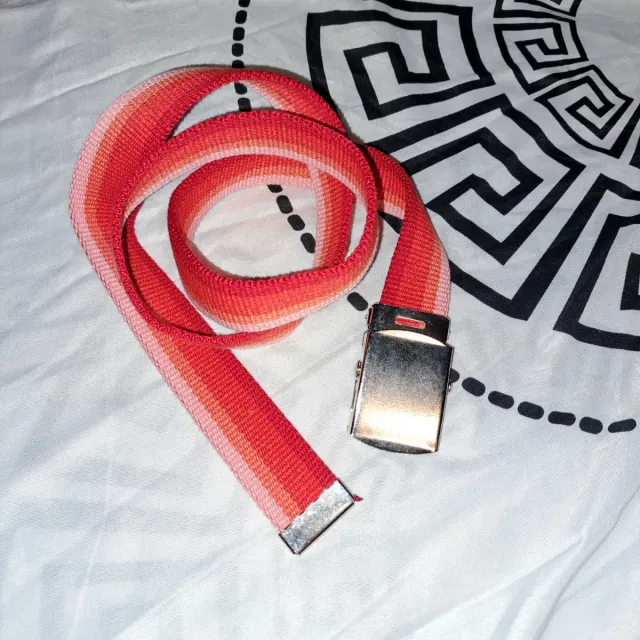 Cintura in tessuto sfumato rosa e rosso