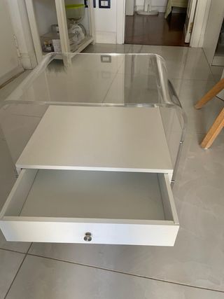 Coppia comodini plexiglass con cassetto