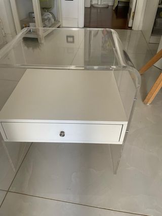 Coppia comodini plexiglass con cassetto