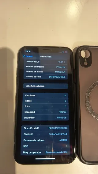 iPhone XR 128GB Negro (Lente Cámara Dañada)