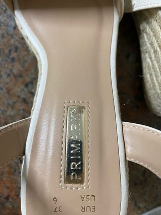 Sandalias esparto plataforma Primark talla 37