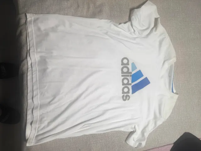 Camiseta Adidas Blanca Logo Azul