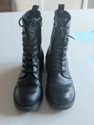 Botas militares negras mujer