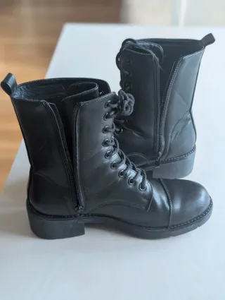 Botas militares negras mujer