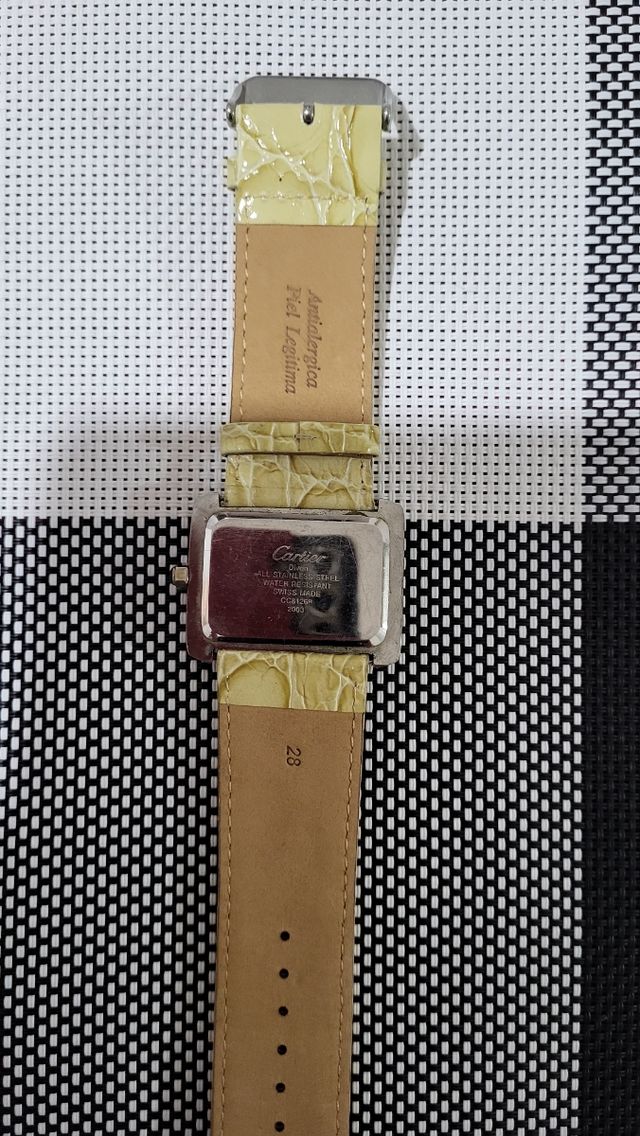 Reloj Cartier Rectangular Correa Piel