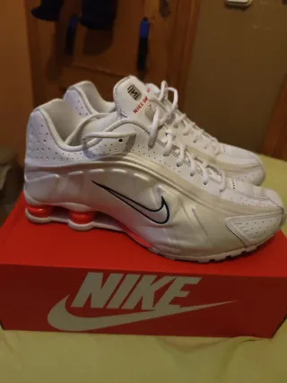 Nike Shox R4 Blancas Rojas