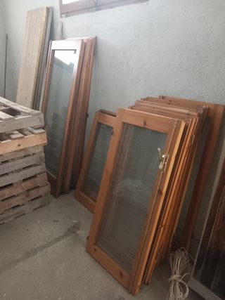 Ventanas de madera con cristal