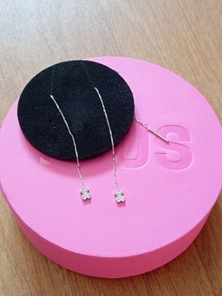 Pendientes Tous Oso Oro Blanco y Diamantes