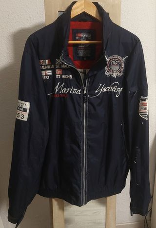 Cazadora Geographical Norway XXL Azul marino y roj