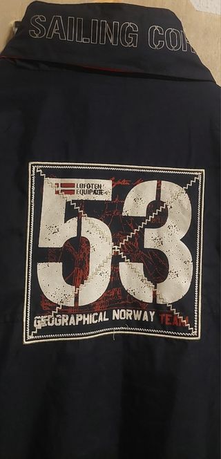Cazadora Geographical Norway XXL Azul marino y roj