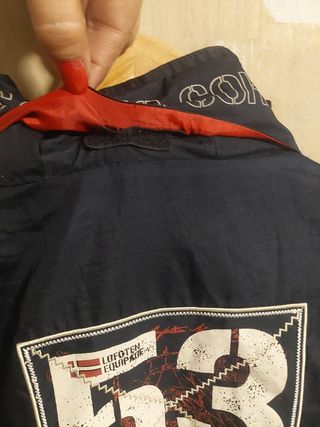 Cazadora Geographical Norway XXL Azul marino y roj