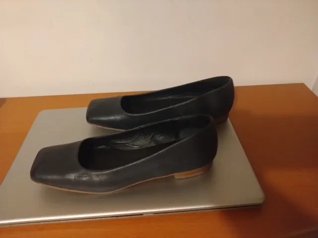 Bailarinas Malababa Azul, piel, talla 38 