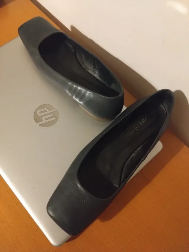 Bailarinas Malababa Azul, piel, talla 38 