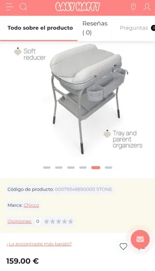 Bañera Chicco para bebé con reductor