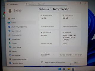 Portátil Táctil Lenovo X1 Yoga 3a gen i5 8a 14"