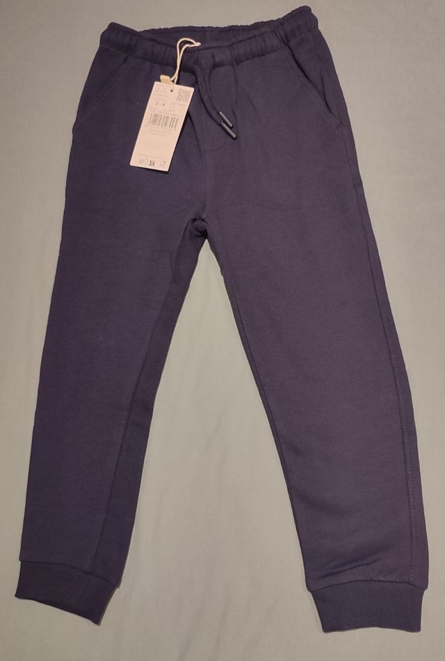 Pantalon jogger algodón talla 3-4 azul marino