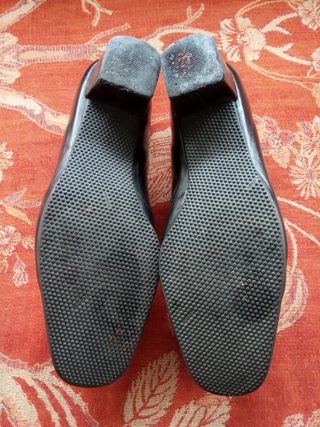 Zapatos doble ancho negros talla 38