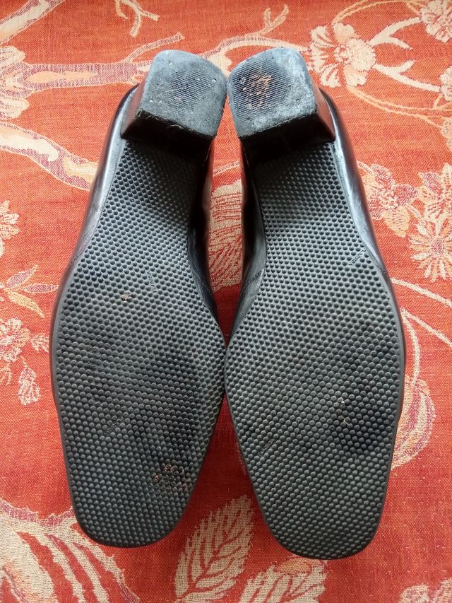 Zapatos doble ancho negros talla 38