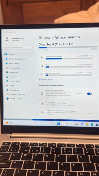 Ordenador Samsung Plata