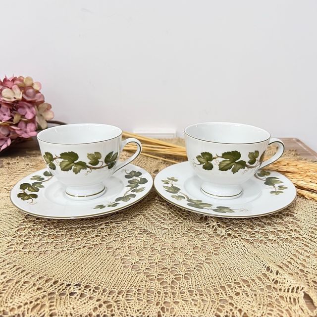 Conjunto 2 Tazas y Platos Bavaria Winterling.