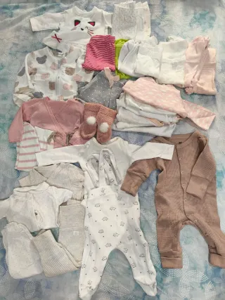 Lote Ropa Bebé Niña Talla 0-2Meses