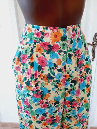 Pantalones Stradivarius T.40 Estampado Floral