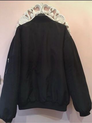 Chaqueta Bomber Negra Chico BoohooMAN