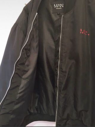Chaqueta Bomber Negra Chico BoohooMAN