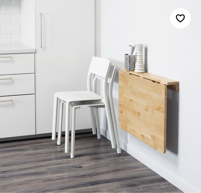 Mesa abatible de pared madera