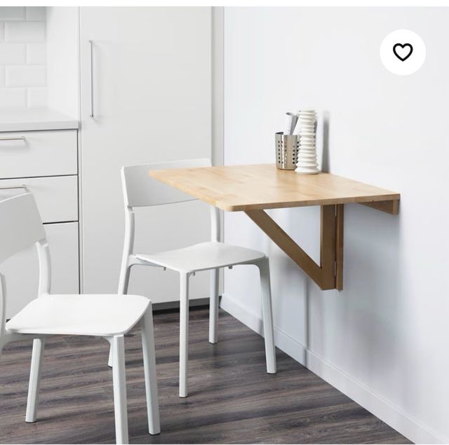 Mesa abatible de pared madera