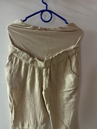 Pantalón embarazo entretiempo beige